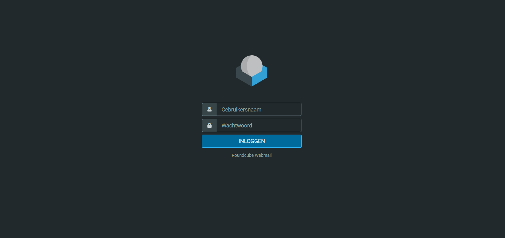 Inlogscherm Roundcube webmail